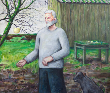 Harvest time Painting titled "Harvest time" by Yuliya Kachan, Original Artwork, Oil Mounted on Wood Stretcher frame