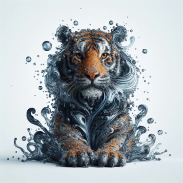 数字艺术 标题为“Tigre de bulles” 由Tsuiho, 原创艺术品, AI生成的图像