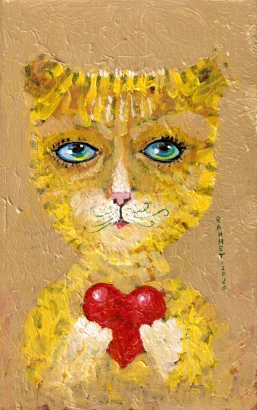 Schilderij getiteld "WITH LOVE" door Rakhmet Redzhepov, Origineel Kunstwerk, Acryl