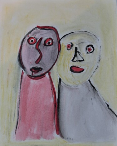 Tekening getiteld "non titré" door Adam Nidzgorski, Origineel Kunstwerk, Pastel