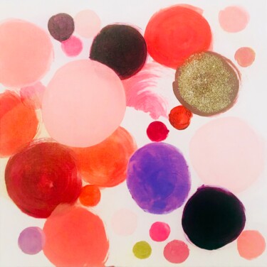 Peinture intitulée ""Bouquet de roses"" par Giulia Simeone, Œuvre d'art originale, Acrylique Monté sur Châssis en bois