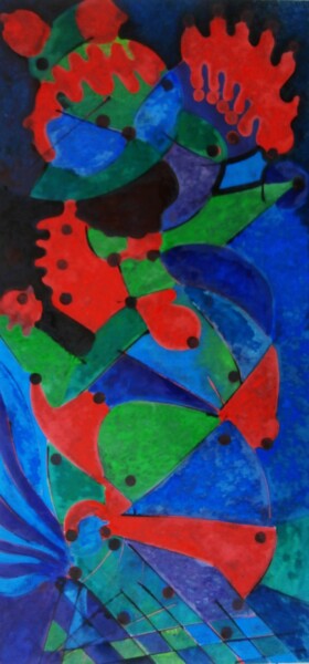 Painting titled "Novos tempos-004ABC" by Antonio Guimaraes, Original Artwork, Acrylic