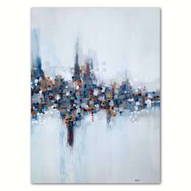Peinture intitulée "La cité des neiges" par Anik Lapointe, Œuvre d'art originale, Acrylique Monté sur Châssis en bois
