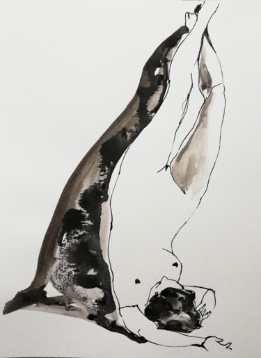 Nude VII Drawing titled "Nude VII" by Jelena Djokic, Original Artwork, Ink