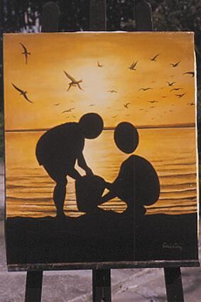Pittura intitolato "Bambini metafisici" da Vincenzo Conciatori, Opera d'arte originale