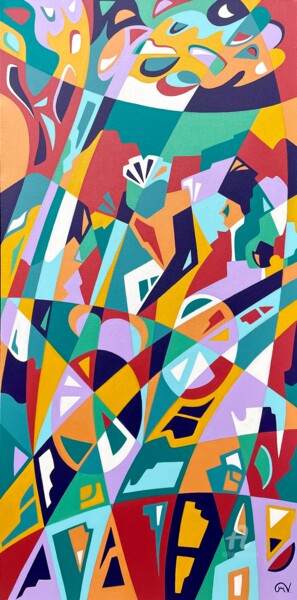 L'échappée Pittura intitolato "L'échappée" da Maguy Vaz (50nuancesdemarguerite), Opera d'arte originale, Acrilico Montato su Telaio per…