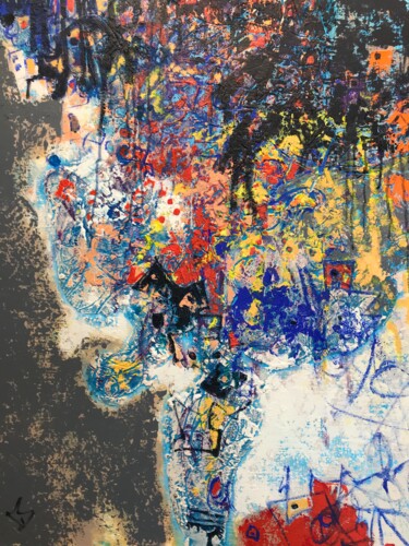 "Sans titre 37" başlıklı Tablo Jean Brisé tarafından, Orijinal sanat, Akrilik Ahşap Sedye çerçevesi üzerine monte edilmiş