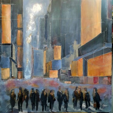 Painting titled "Ils étaient 13" by Frédéric Haire, Original Artwork, Ink