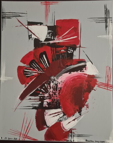 绘画 标题为“Rouge passion” 由Priscillia Leroy Lopez (Fleurhope), 原创艺术品, 丙烯
