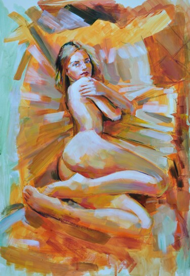 绘画 标题为“nude166” 由Muzaffer Bulut, 原创艺术品, 丙烯