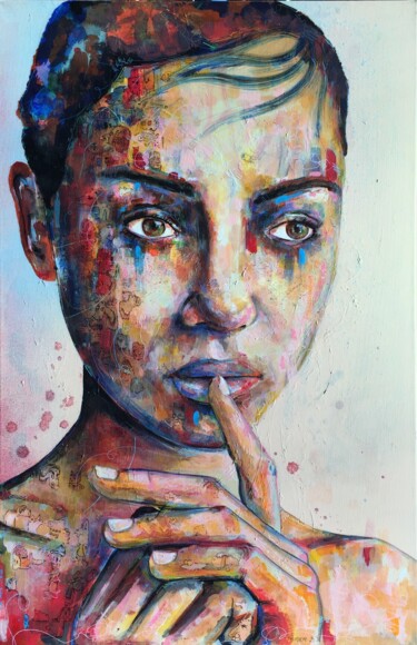 Peinture intitulée "Six fois sept ?" par Pascal Fairier, Œuvre d'art originale, Acrylique