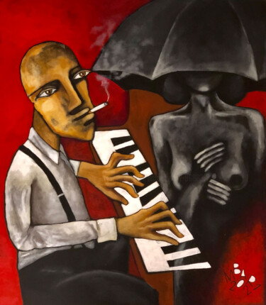 Pittura intitolato "Autumn jazz" da Mikhail Baranovskiy, Opera d'arte originale, Acrilico Montato su Telaio per barella in l…