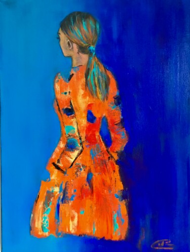 Peinture intitulée "Emma" par Frédérique Bernier, Œuvre d'art originale, Acrylique Monté sur Châssis en bois