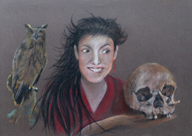 Schilderij getiteld "Z serii Kwiatolandi…" door Zbigniew Popadiuch, Origineel Kunstwerk, Pastel