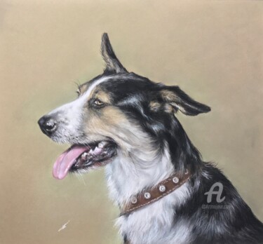 Attentive dog 图画 标题为“Attentive dog” 由Irene_art, 原创艺术品, 粉彩