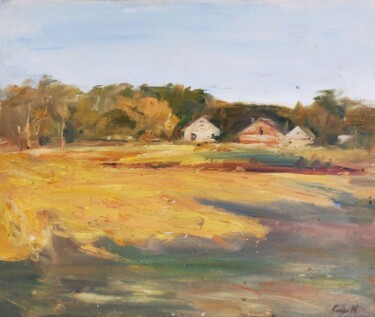 제목이 "Sunset in Sosnovka"인 미술작품 Nadya Syabro로, 원작, 기름