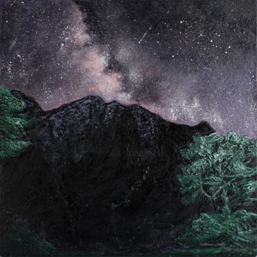 Bright Night Painting titled "Bright Night" by Yulia Isaeva, Original Artwork, Acrylic Mounted on Wood Stretcher frame