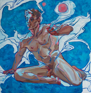 Painting titled "A man of our time.…" by Sergey Sovkov, Original Artwork, Oil