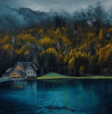 Peinture intitulée "Rifugio Nambino" par Davide Braito, Œuvre d'art originale, Huile