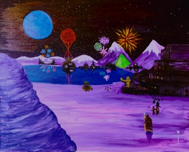 Pittura intitolato "Just a Celebration" da Troy Wilson-Ripsom, Opera d'arte originale, Acrilico Montato su Telaio per barell…