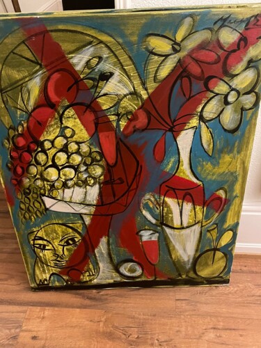 Pintura titulada "3 _ Jarro com Flores" por Eric Force, Obra de arte original, Acrílico Montado en Bastidor de camilla de ma…