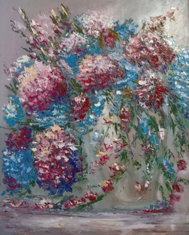 Peinture intitulée "Colour explosion" par Maria Galan, Œuvre d'art originale, Huile Monté sur Châssis en bois