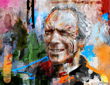 数字艺术 标题为“Clint Eastwood” 由Iñigo Urbina, 原创艺术品, 数字油画