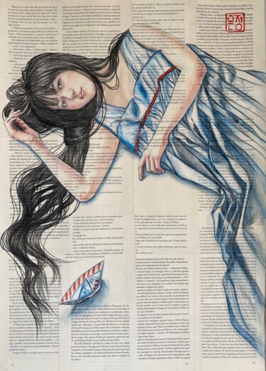 「Expectations」というタイトルの絵画 Natali Partによって, オリジナルのアートワーク, 水彩画
