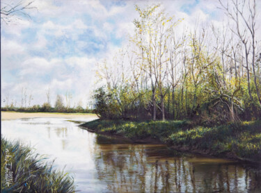 Painting titled "Jour de France" by Gilles Paul Esnault, Original Artwork, Oil Mounted on artwork_cat.