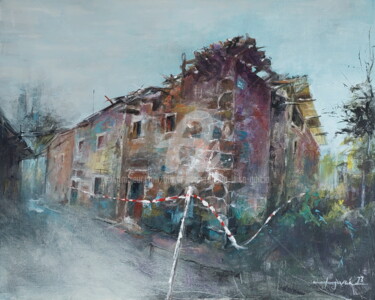Painting titled "RUINAS DE HOYUELOS…" by Maylu Garcia (María Luisa García), Original Artwork, Acrylic