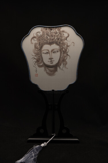 Schilderij getiteld "Dunhuang Impression…" door Rui Wang, Origineel Kunstwerk, Olie