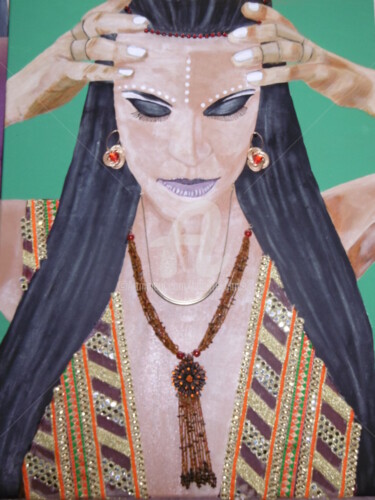 Peinture intitulée "Indoue" par Brigitte Barcelo, Œuvre d'art originale, Acrylique