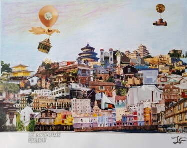 Le royaume perdu Peinture intitulée "Le royaume perdu" par Isabelle Flegeau, Œuvre d'art originale, Collages