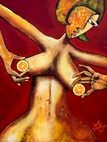 绘画 标题为“Orange juice” 由Mikhail Baranovskiy, 原创艺术品, 丙烯 安装在木质担架架上