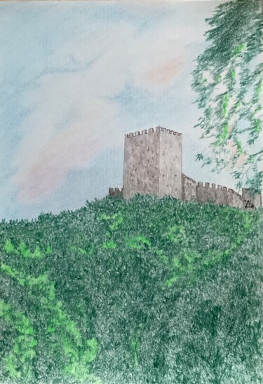 绘画 标题为“Castelo de Sesimbra…” 由Taicil, 原创艺术品, 铅笔