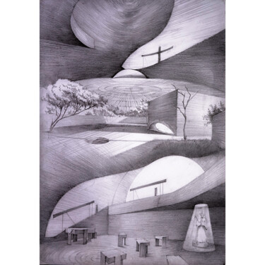 图画 标题为“Kaplica San Bernardo” 由Bartłomiej Piszczek, 原创艺术品, 铅笔