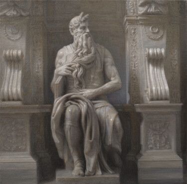 绘画 标题为“oil painting "Moses"” 由Yuehua He, 原创艺术品, 油