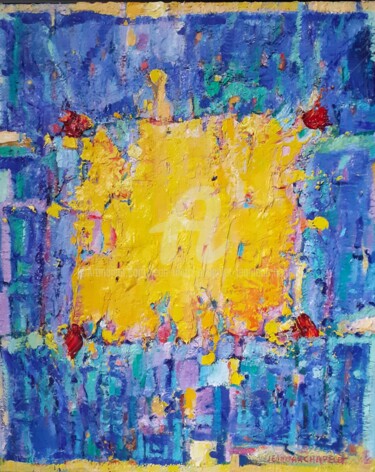 Carré jaune paradoxal Painting titled "Carré jaune paradox…" by Jean-Marc Chapelet (jeanmarchapelet), Original Artwork, Oil