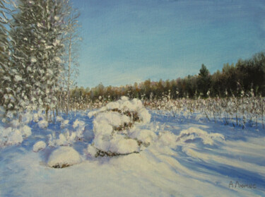 Pintura titulada ""Кто-то прячется по…" por Andrei Abramov (Andrei Liumes), Obra de arte original, Oleo