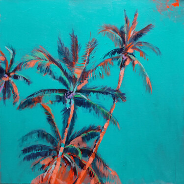 Painting titled "Allée coco" by Virginie Schroeder, Original Artwork, Acrylic Mounted on Wood Stretcher frame