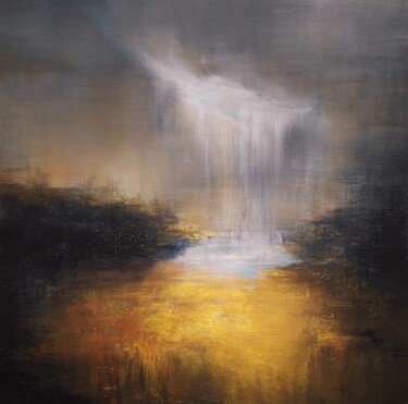 Pittura intitolato "Tempête" da Angelina Ermakova, Opera d'arte originale, Acrilico Montato su Telaio per barella in legno