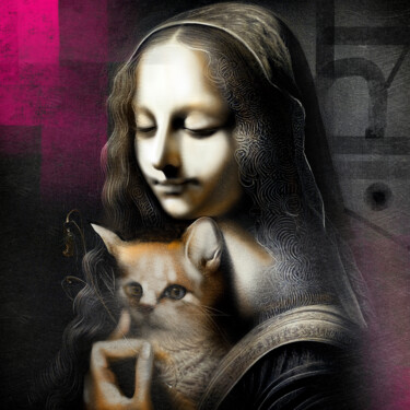 Malerei mit dem Titel "Renaissance Fascina…" von Ira Tsantekidou, Original-Kunstwerk, Digitaldruck