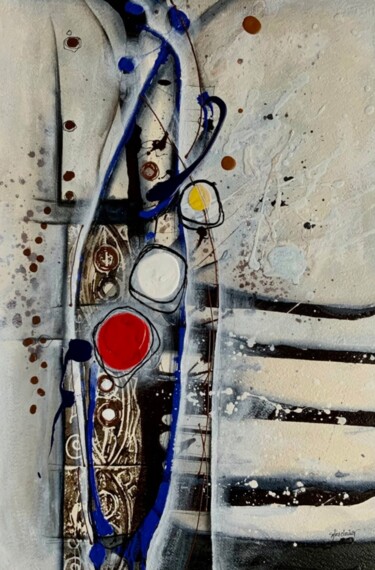Painting titled "AILLEURS" by Sylvie Cloutier, Original Artwork, Collages
