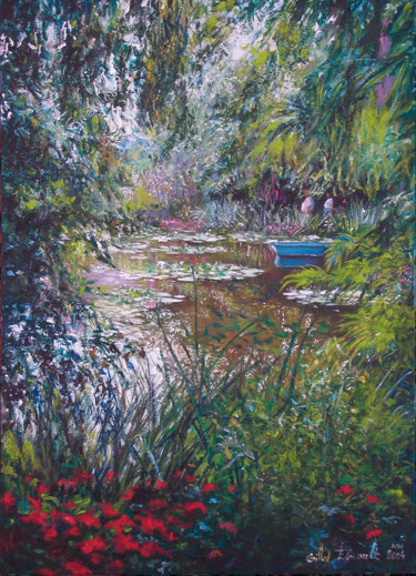 Peinture intitulée "Les visiteurs de Gi…" par Gilles Paul Esnault, Œuvre d'art originale, Huile Monté sur Autre panneau rigi…