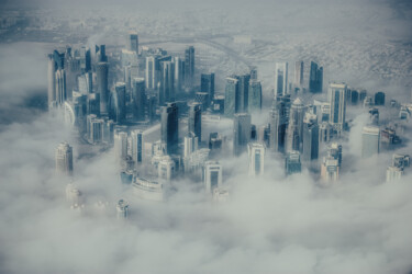 摄影 标题为“Doha in the Bleu Sky” 由Frederic Bos, 原创艺术品, 数码摄影
