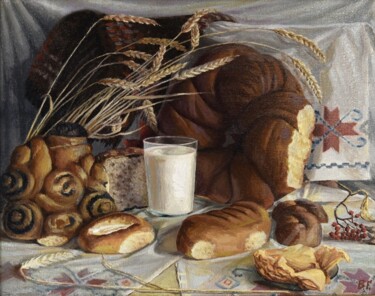 绘画 标题为“Living-bread | Хлебы” 由Govoroff Vladimir, 原创艺术品, 油