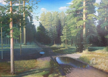 Belt pine forest under Beloyarsk | Ленточный бор у Белоярска Peinture intitulée "Belt pine forest un…" par Govoroff Vladimir, Œuvre d'art originale, Huile