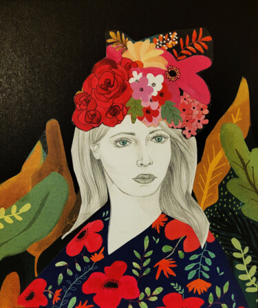 拼贴 标题为“Mère Nature” 由Cristina Barbato, 原创艺术品, 拼贴