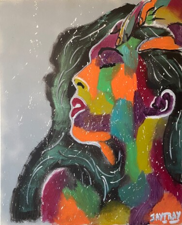 Peinture intitulée "Femme allongée" par Jayfray, Œuvre d'art originale, Acrylique Monté sur Châssis en bois