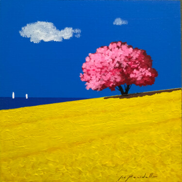 Pittura intitolato "Primavera ." da Gio Mondelli, Opera d'arte originale, Acrilico Montato su Pannello di legno